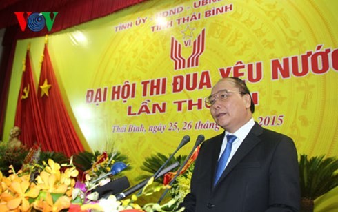 Nguyen Xuan Phuc assiste au congrès d’émulation patriotique de Thai Binh - ảnh 1